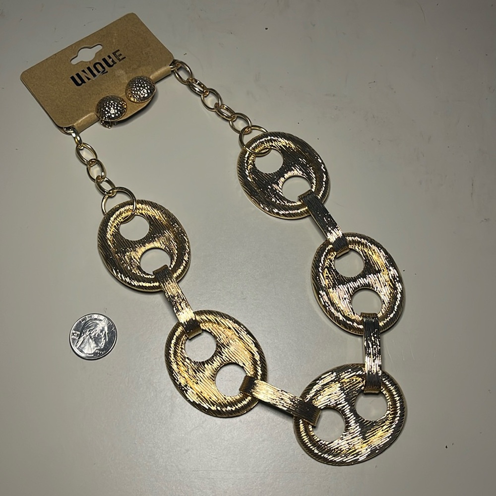 Unique Gold Costume Coffee Bean Necklace